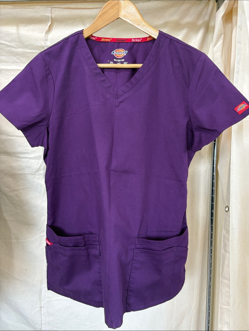 Dickies Deep Purple V-Neck Medical Scrub Top